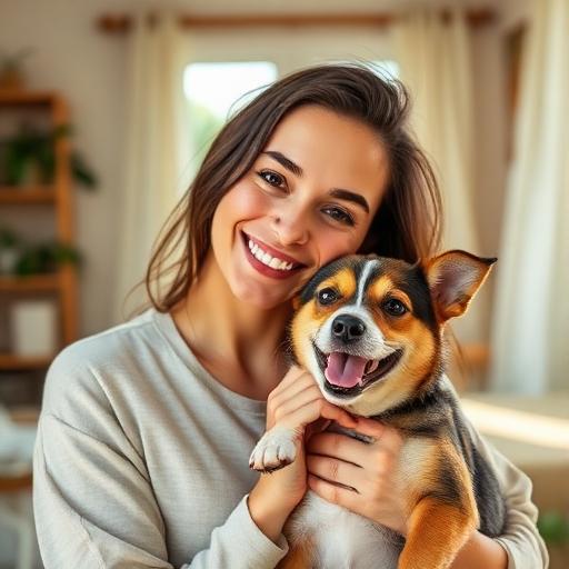 Marina A. com seu pet